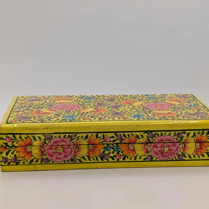 Handcrafted Kashmiri Papier - MÃ¢chÃ© Jewellery Box â€” Handmade Indian Artisanal - The Ganges Store