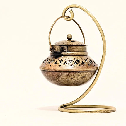 Hanging Tealight Pot Holder - Handmade Indian Artisan - The Ganges Store