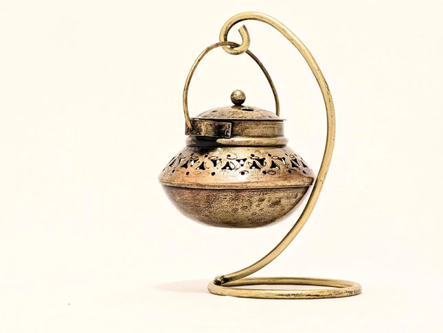 Hanging Tealight Pot Holder - Handmade Indian Artisan - The Ganges Store