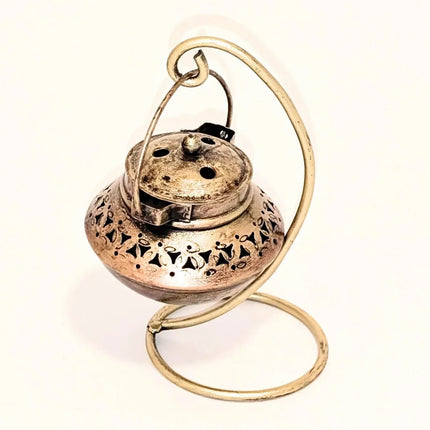 Hanging Tealight Pot Holder - Handmade Indian Artisan - The Ganges Store