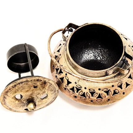 Hanging Tealight Pot Holder - Handmade Indian Artisan - The Ganges Store
