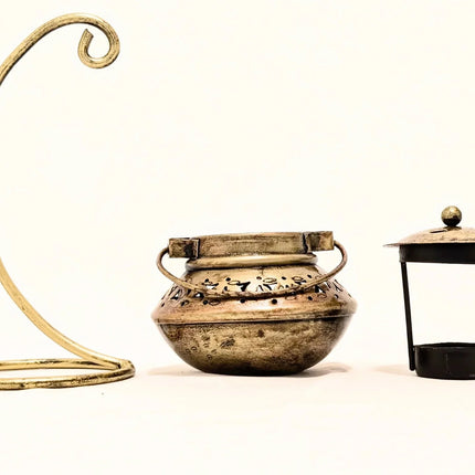 Hanging Tealight Pot Holder - Handmade Indian Artisan - The Ganges Store