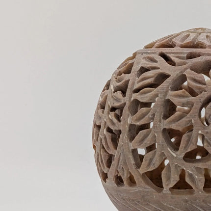 Intricate Marble Tealight Holder — Handmade Indian Artisanal - The Ganges Store