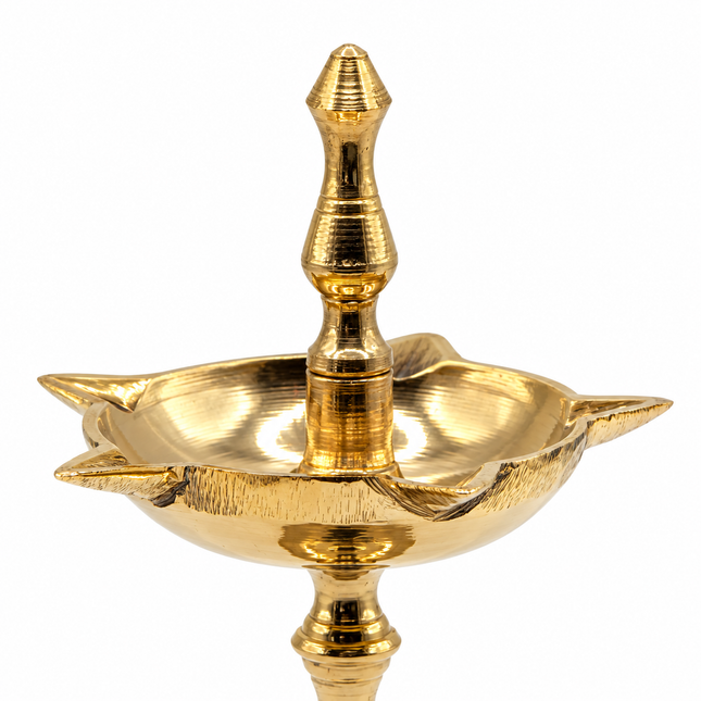 Traditional Kerala Handcrafted Brass Nilavilakku - Small Pooja Oil Lamp (Set of 2)