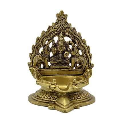 Handcrafted Brass Lakshmi Diya Oil Lamp – Pooja & Diwali Decor