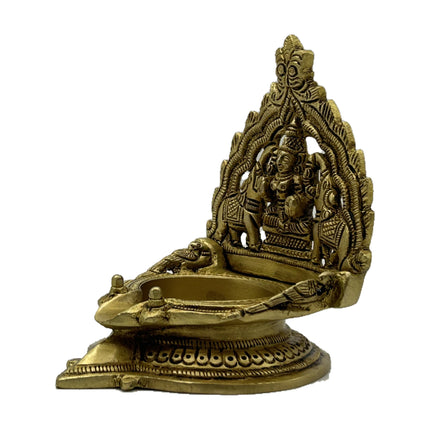 Handcrafted Brass Lakshmi Diya Oil Lamp – Pooja & Diwali Decor
