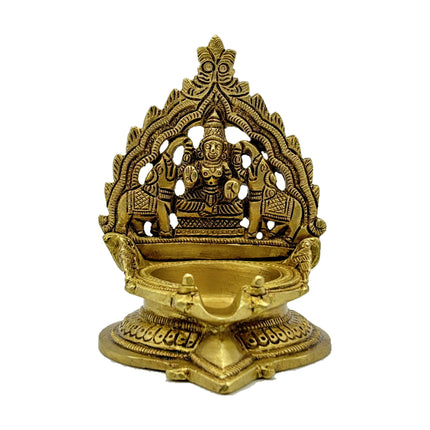 Handcrafted Brass Lakshmi Diya Oil Lamp – Pooja & Diwali Decor