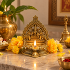 Handcrafted Brass Lakshmi Diya Oil Lamp – Pooja & Diwali Decor