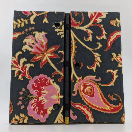 Magnificent Paisley Handmade Notebook - Traditional Indian Textile & Handcrafted Paper (18Ã—18 cm) - The Ganges Store