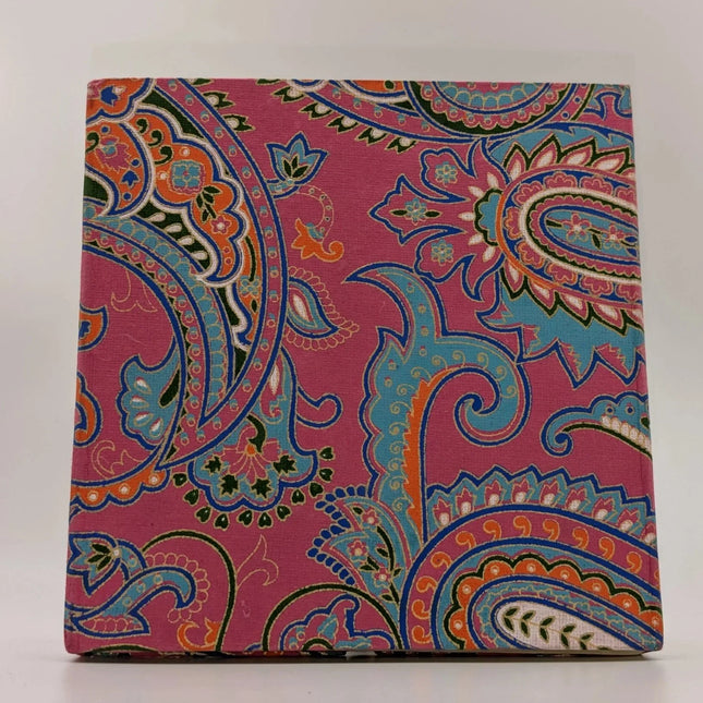 Magnificent Paisley Handmade Notebook - Traditional Indian Textile & Handcrafted Paper (18Ã—18 cm) - The Ganges Store