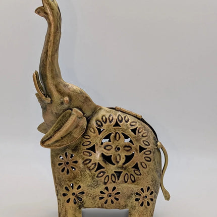Majestic Elephant Tealight Holder â€” Handmade Indian Artisanal - The Ganges Store