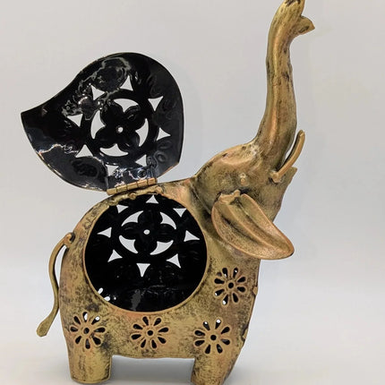 Majestic Elephant Tealight Holder â€” Handmade Indian Artisanal - The Ganges Store