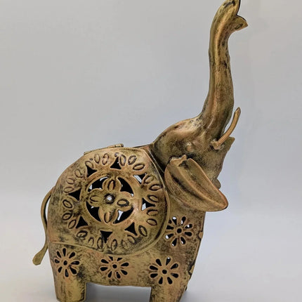 Majestic Elephant Tealight Holder â€” Handmade Indian Artisanal - The Ganges Store