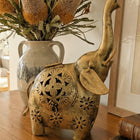 Majestic Elephant Tealight Holder â€” Handmade Indian Artisanal - The Ganges Store