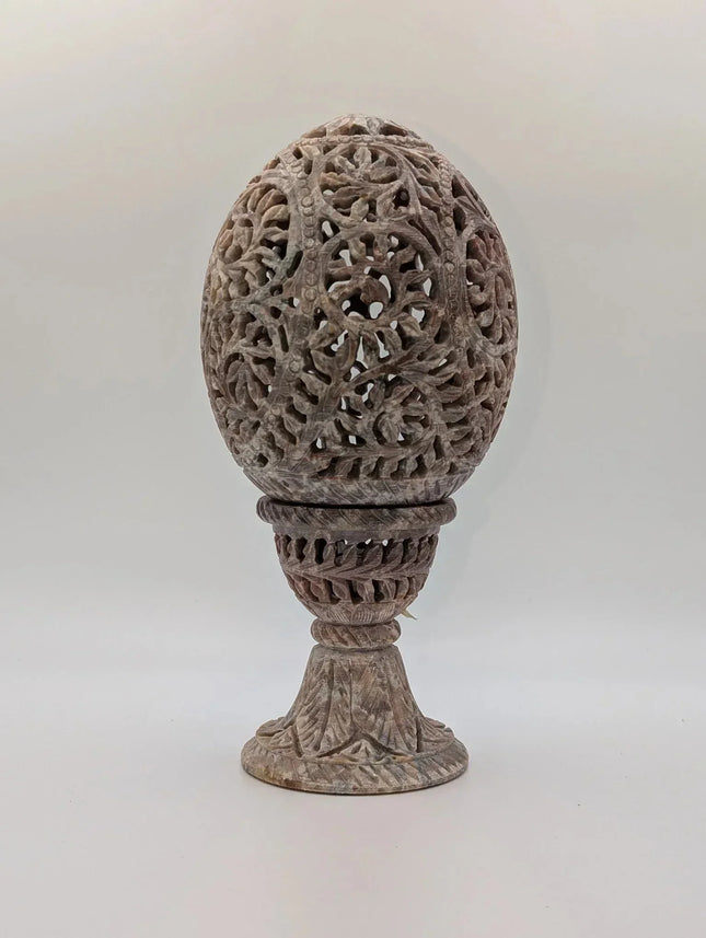 Majestic Jaipur Marble Shade Tealight Holder — Handmade Indian Artisanal - The Ganges Store