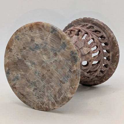 Majestic Jaipur Marble Shade Tealight Holder â€” Handmade Indian Artisanal - The Ganges Store