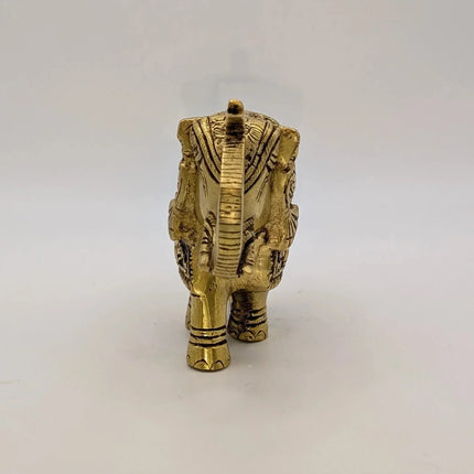 Premium Brass Elephant Sculpture (Variant 1) â€” Handmade Indian Artisanal - The Ganges Store
