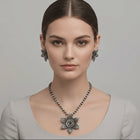 Traditional Necklace and Pendant Set in German Silver – Ceremony in Daily Form