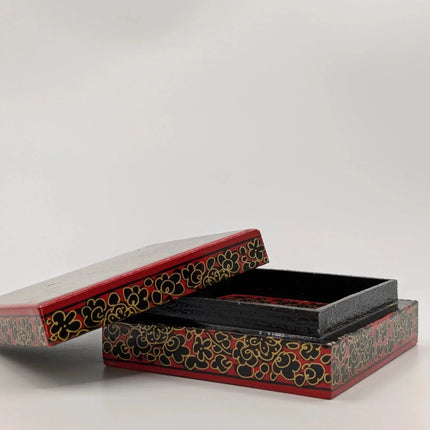 Regal Kashmiri Papier - MÃ¢chÃ© Coaster Set (Square) â€” Handmade Indian Artisanal - The Ganges Store