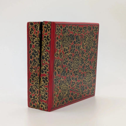 Regal Kashmiri Papier - MÃ¢chÃ© Coaster Set (Square) â€” Handmade Indian Artisanal - The Ganges Store