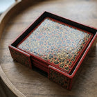 Regal Kashmiri Papier - MÃ¢chÃ© Coaster Set (Square) â€” Handmade Indian Artisanal - The Ganges Store