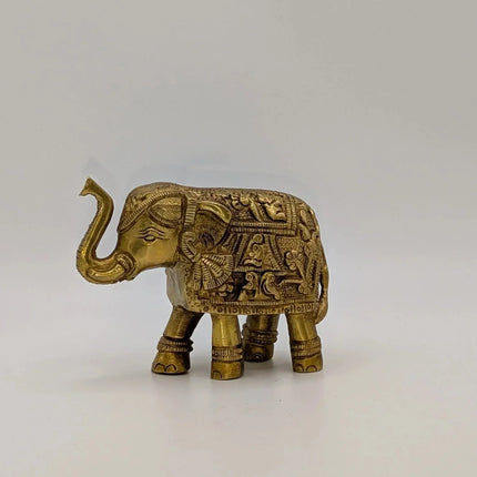 Stunning Brass Elephant Sculpture (Variant 2) â€” Handmade Indian Artisanal - The Ganges Store