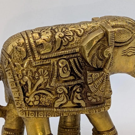 Stunning Brass Elephant Sculpture (Variant 2) â€” Handmade Indian Artisanal - The Ganges Store