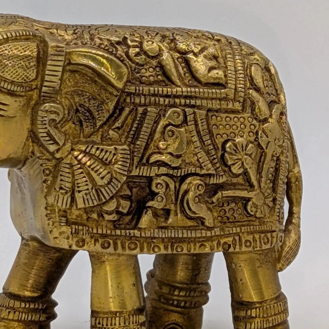 Stunning Brass Elephant Sculpture (Variant 2) â€” Handmade Indian Artisanal - The Ganges Store