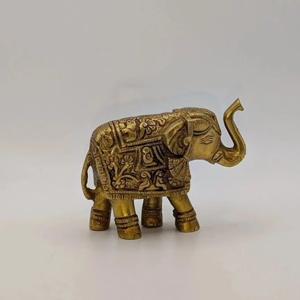 Stunning Brass Elephant Sculpture (Variant 2) â€” Handmade Indian Artisanal - The Ganges Store