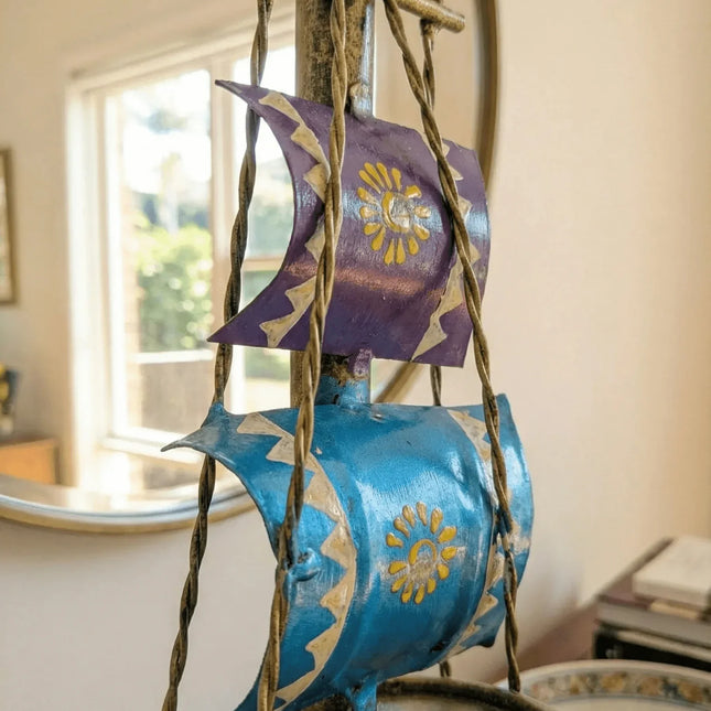 Vibrant Metal Ship Pen Stand â€” Handmade Indian Artisanal - The Ganges Store